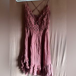 NWOT Free People Adella slip dress - rose - 
Size L